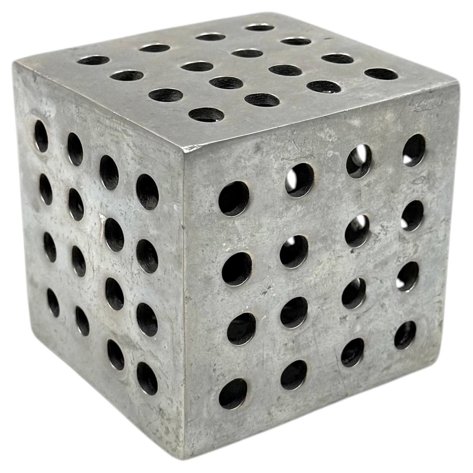 Space Age Metal Dice, attributed to Danese, Italy, 1960s For Sale