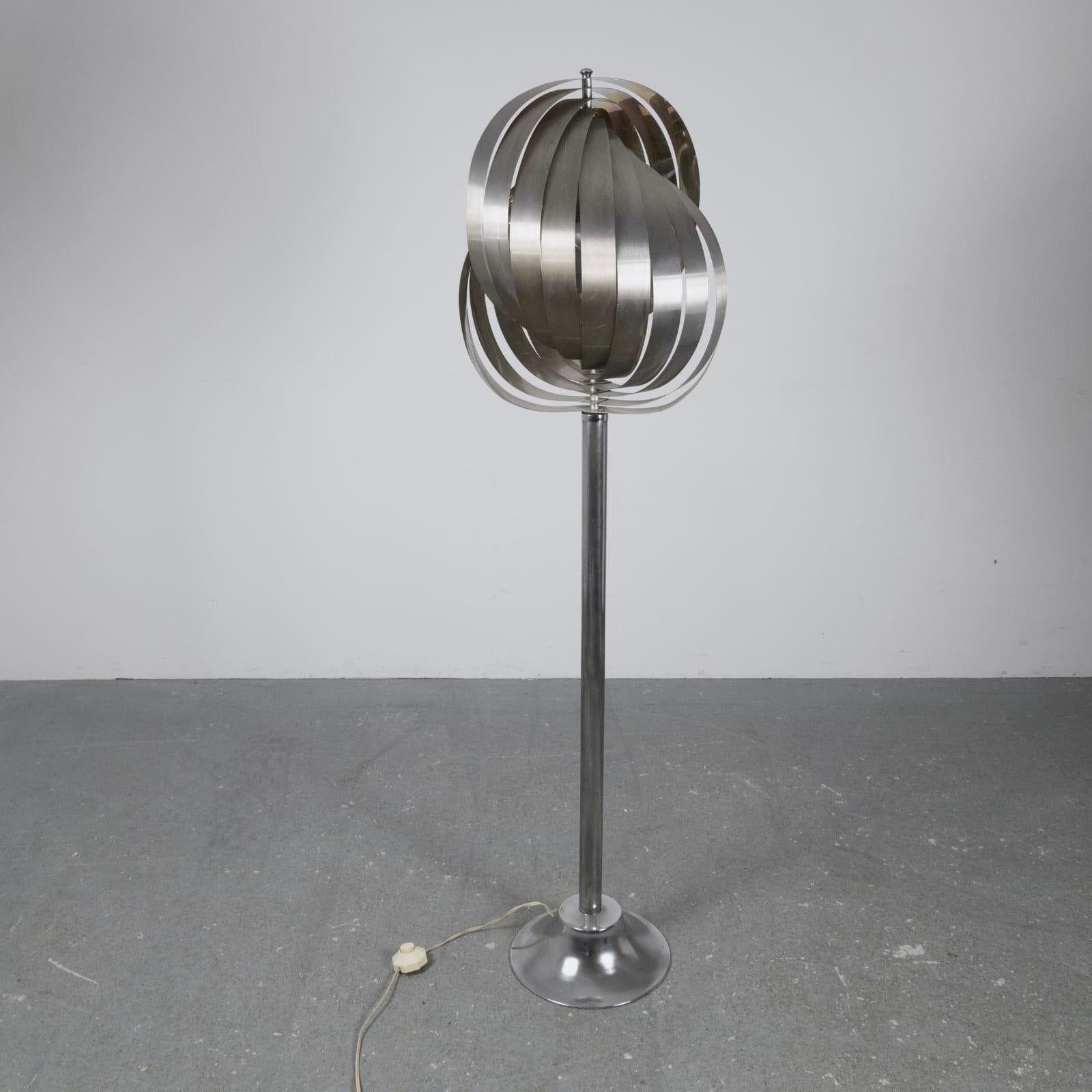 Space Age Metal Floor Lamp by Henri Mathieu, France, 1970s For Sale 1