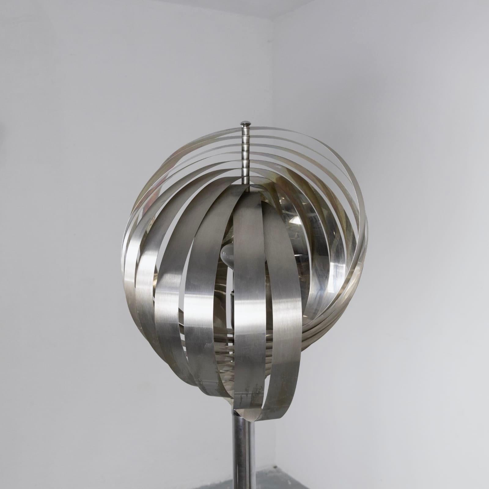 Space Age Metal Floor Lamp by Henri Mathieu, France, 1970s For Sale 2