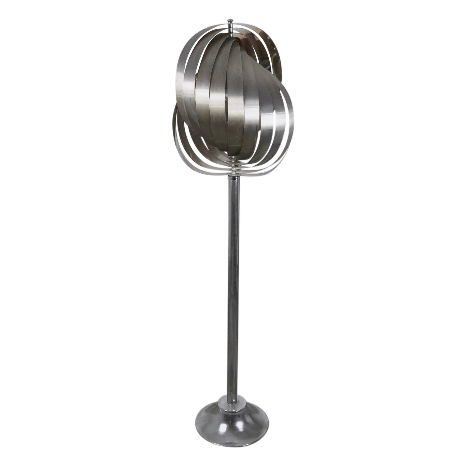 Space Age-Stehlampe aus Metall von Henri Mathieu, Frankreich, 1970er Jahre im Angebot