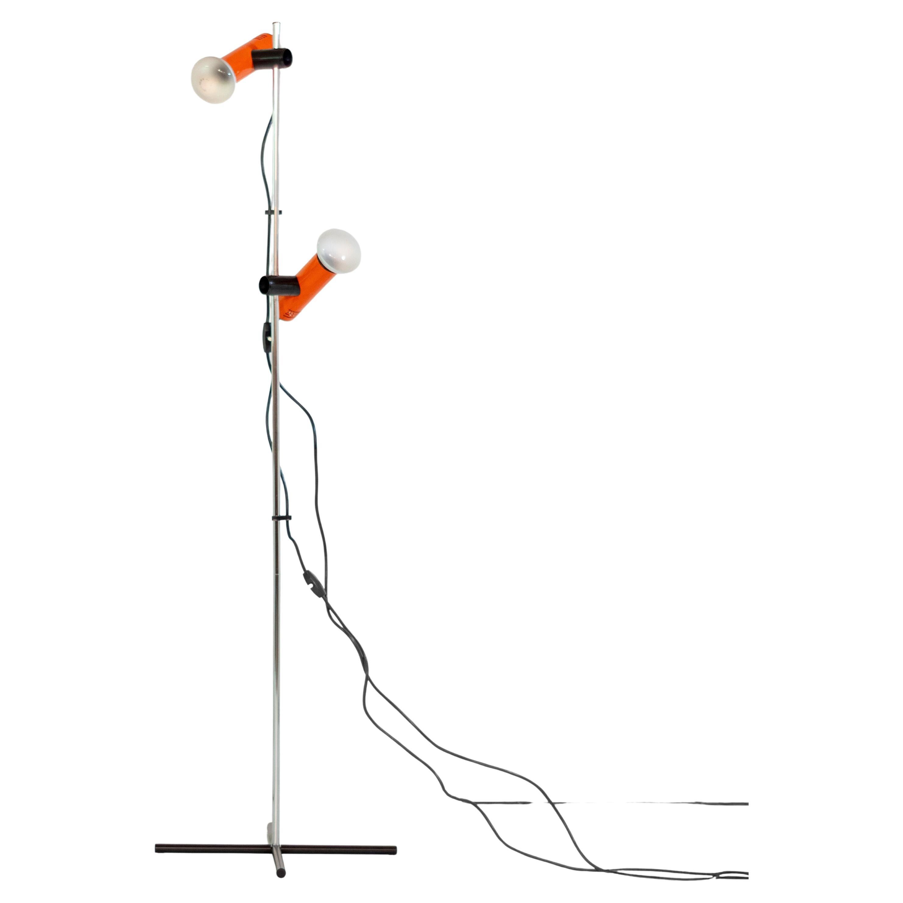 Lámpara de pie metálica Space Age, Targetti Sankey, Italia Años 70