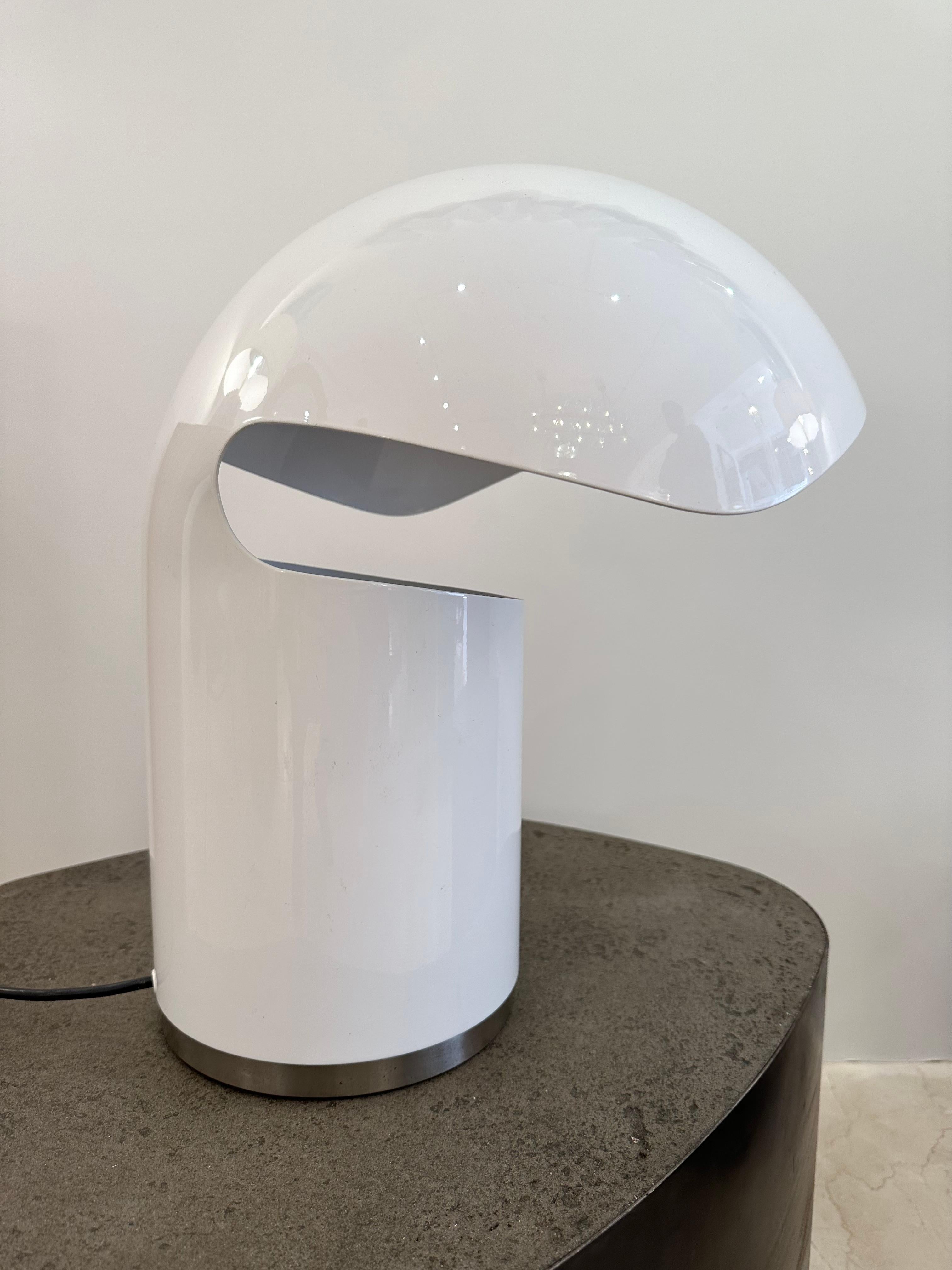 Late 20th Century Space Age Metal Lacquered Table Lamp by Franco Buzzi Ceriani, Italy, 1970s For Sale