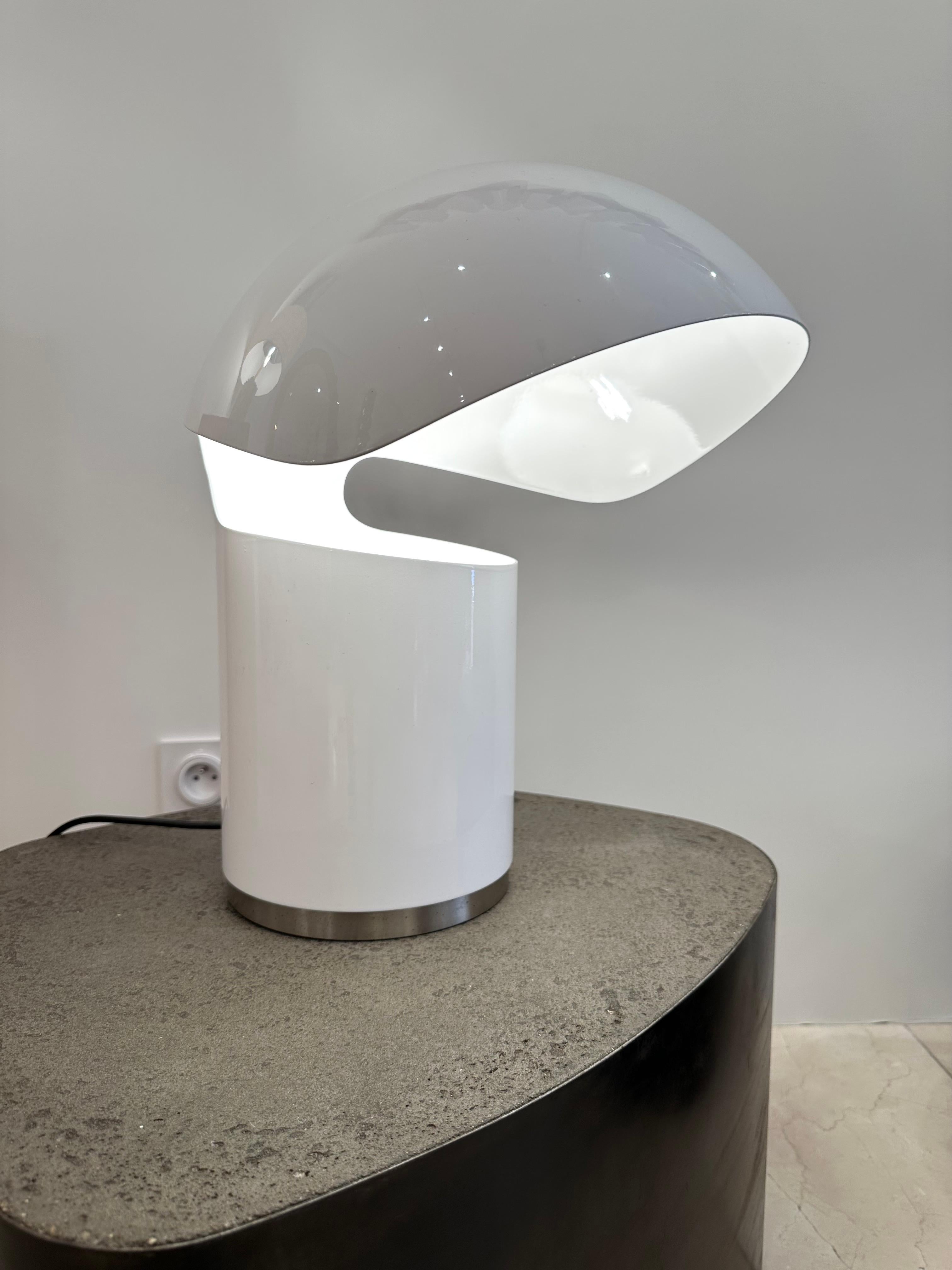 Space Age Metal Lacquered Table Lamp by Franco Buzzi Ceriani, Italy, 1970s For Sale 3