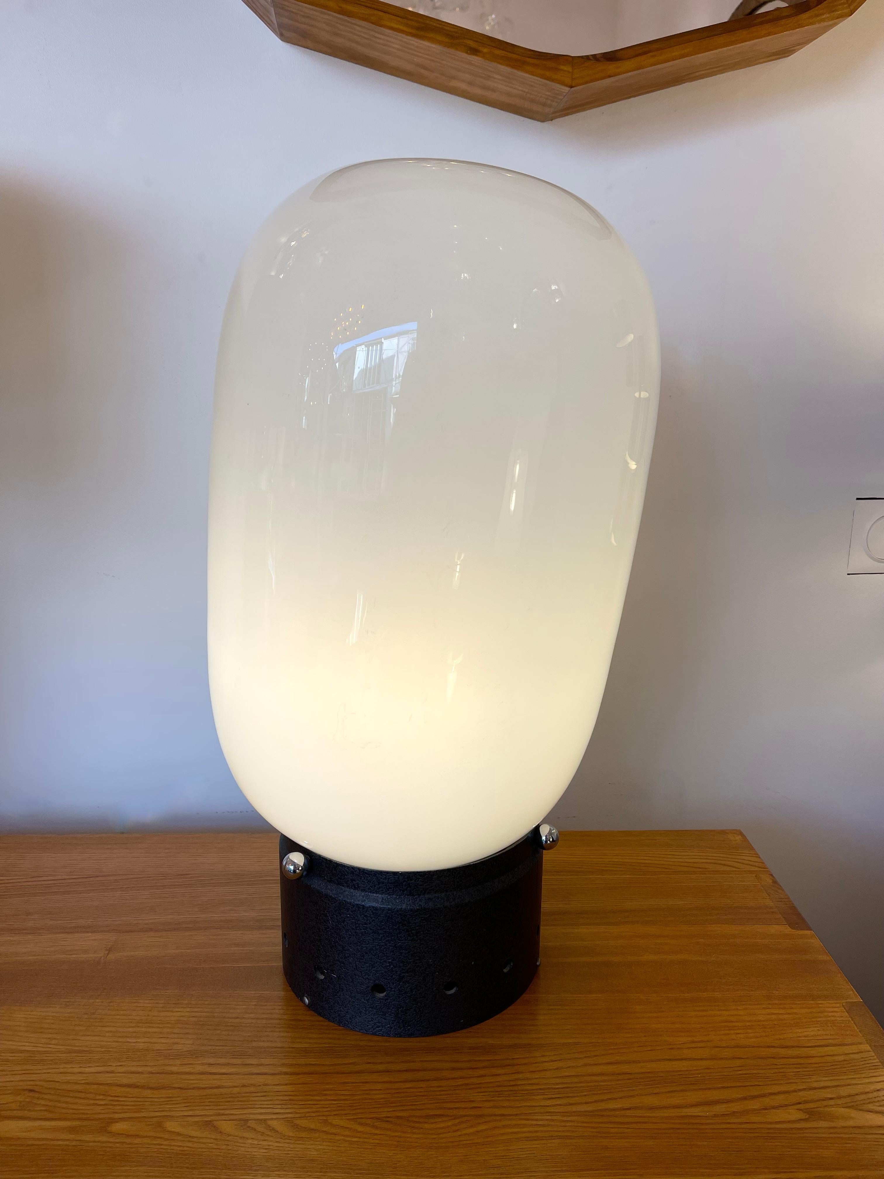 Late 20th Century Space Age Metal Murano Glass Bubble Lamp by Mazzega, Italy, 1970s For Sale