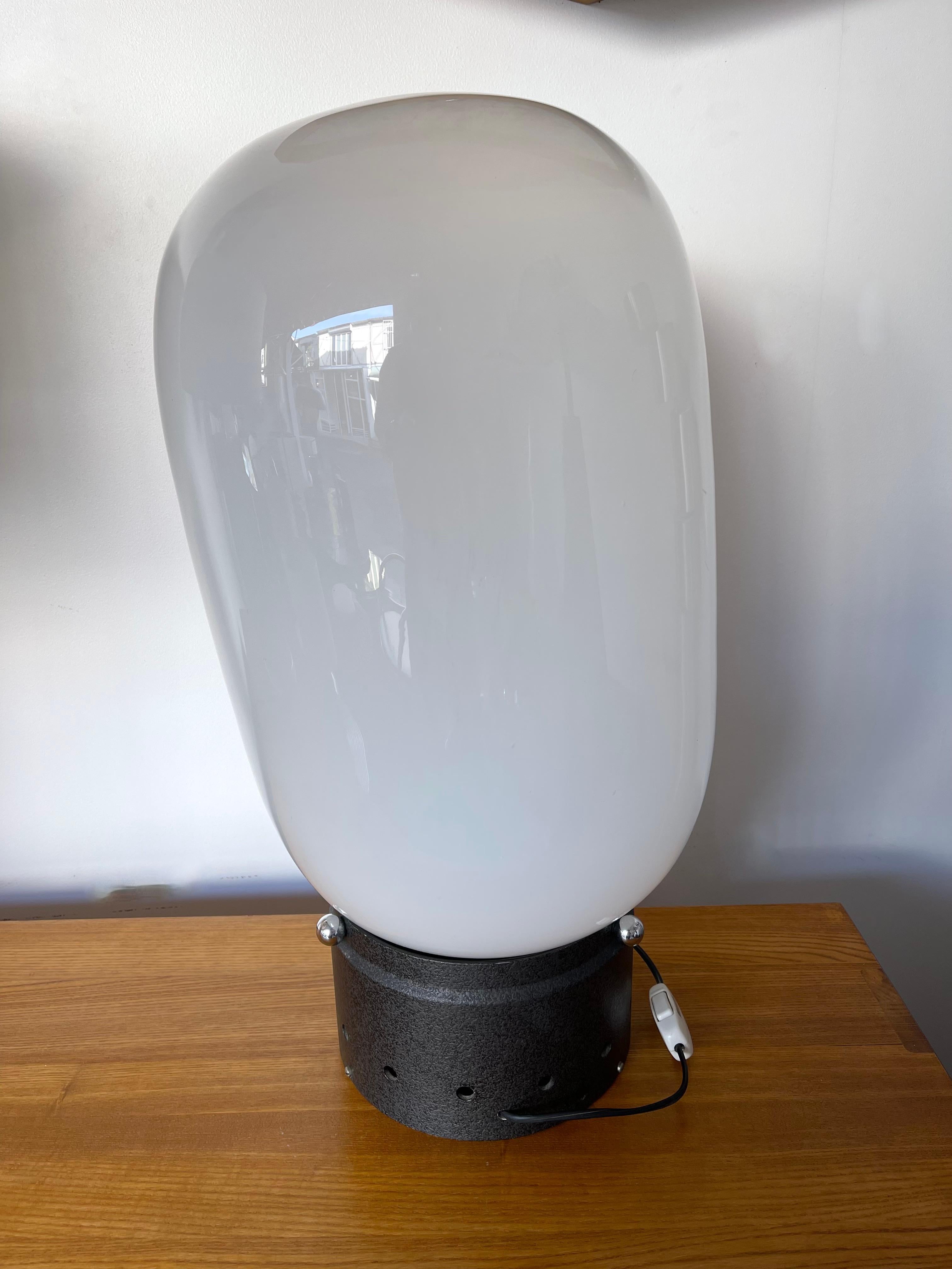 Space Age Metal Murano Glass Bubble Lamp by Mazzega, Italy, 1970s For Sale 2