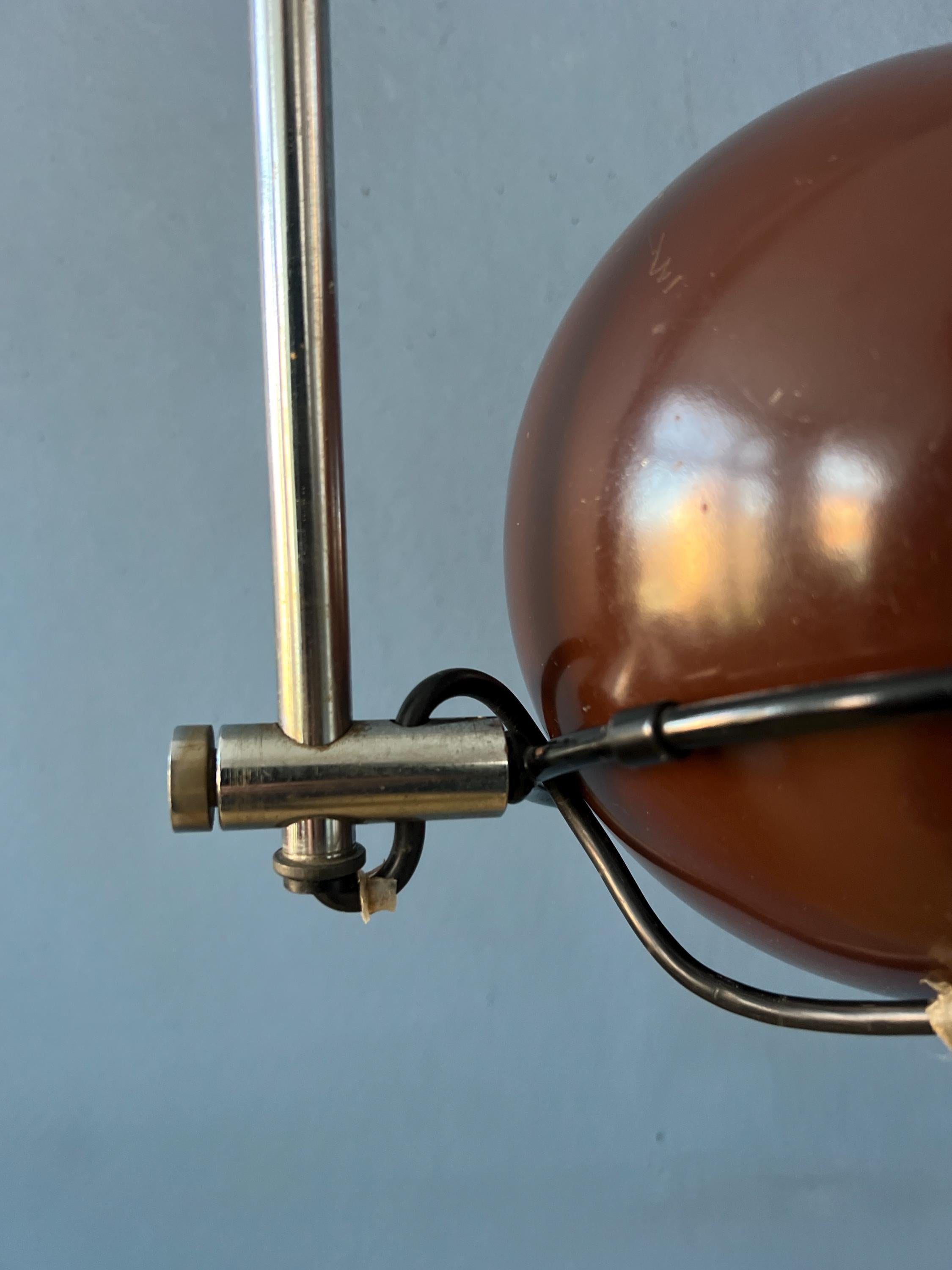 Fin du 20e siècle Space AGE, lampe murale en forme de globe en marron par Herda, années 70 en vente