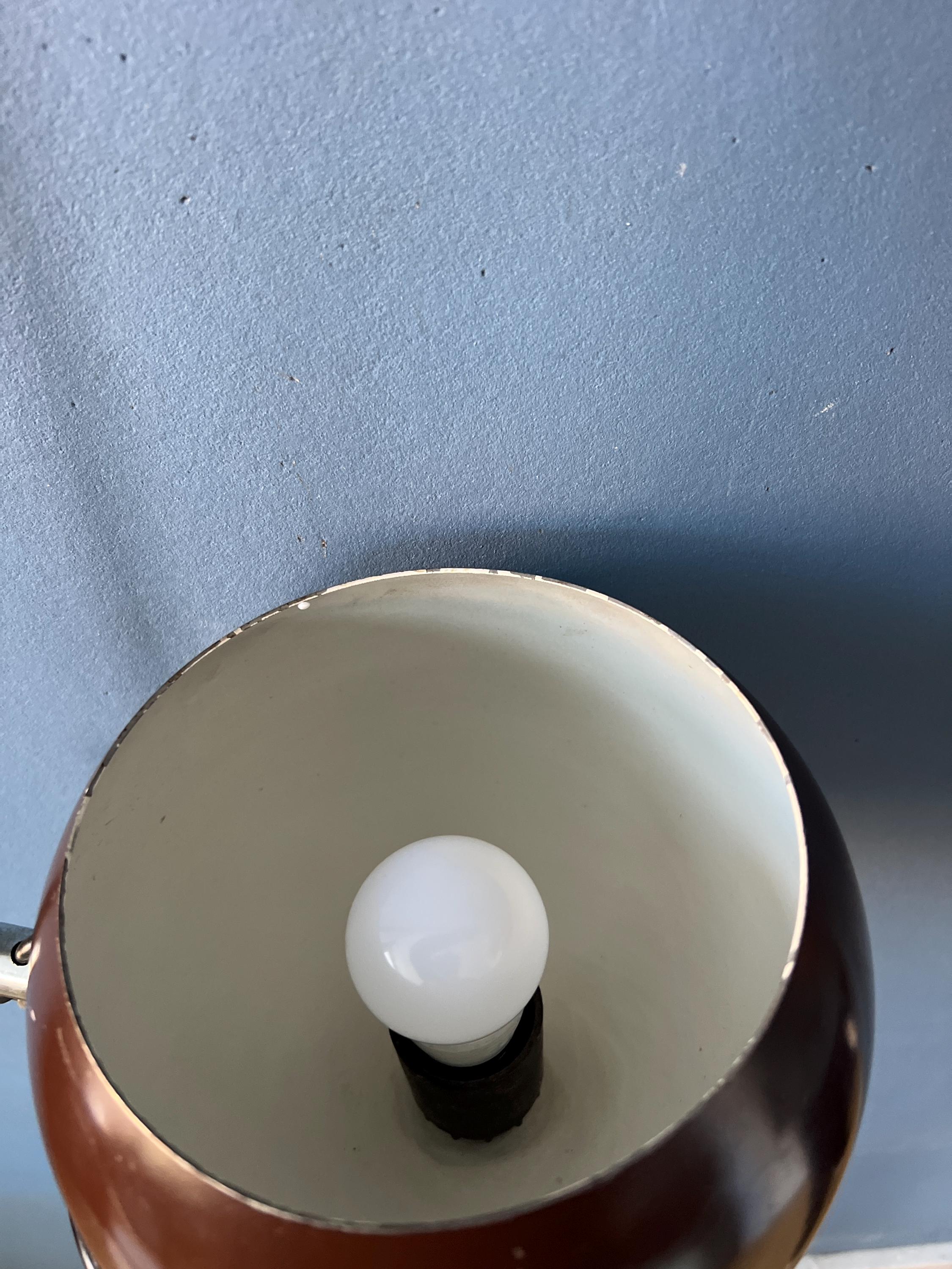 Métal Space AGE, lampe murale en forme de globe en marron par Herda, années 70 en vente