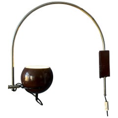 Space AGE, lampe murale en forme de globe en marron par Herda, années 70