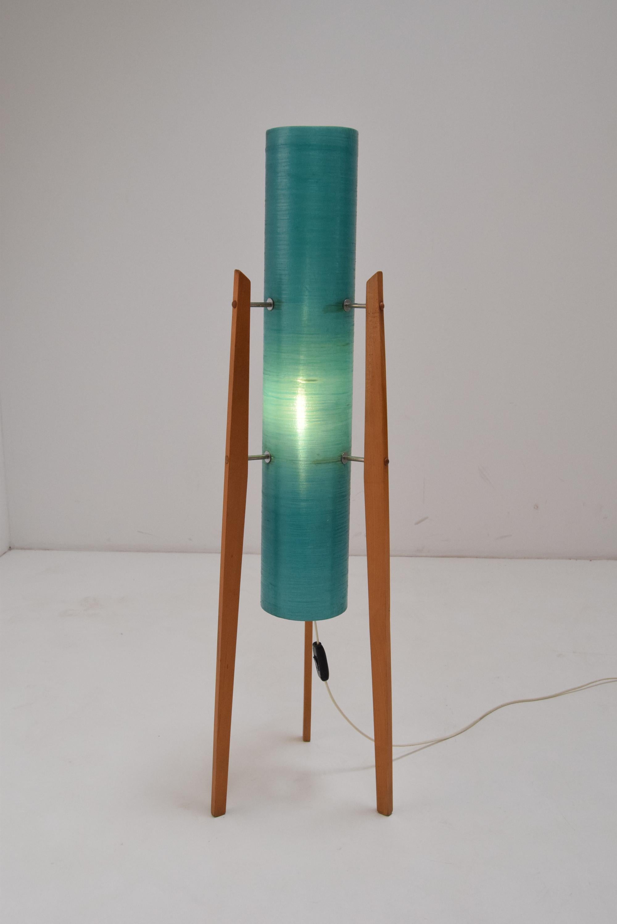 Laminate Space Age Mid-Century Lamp Rocket, 1970's