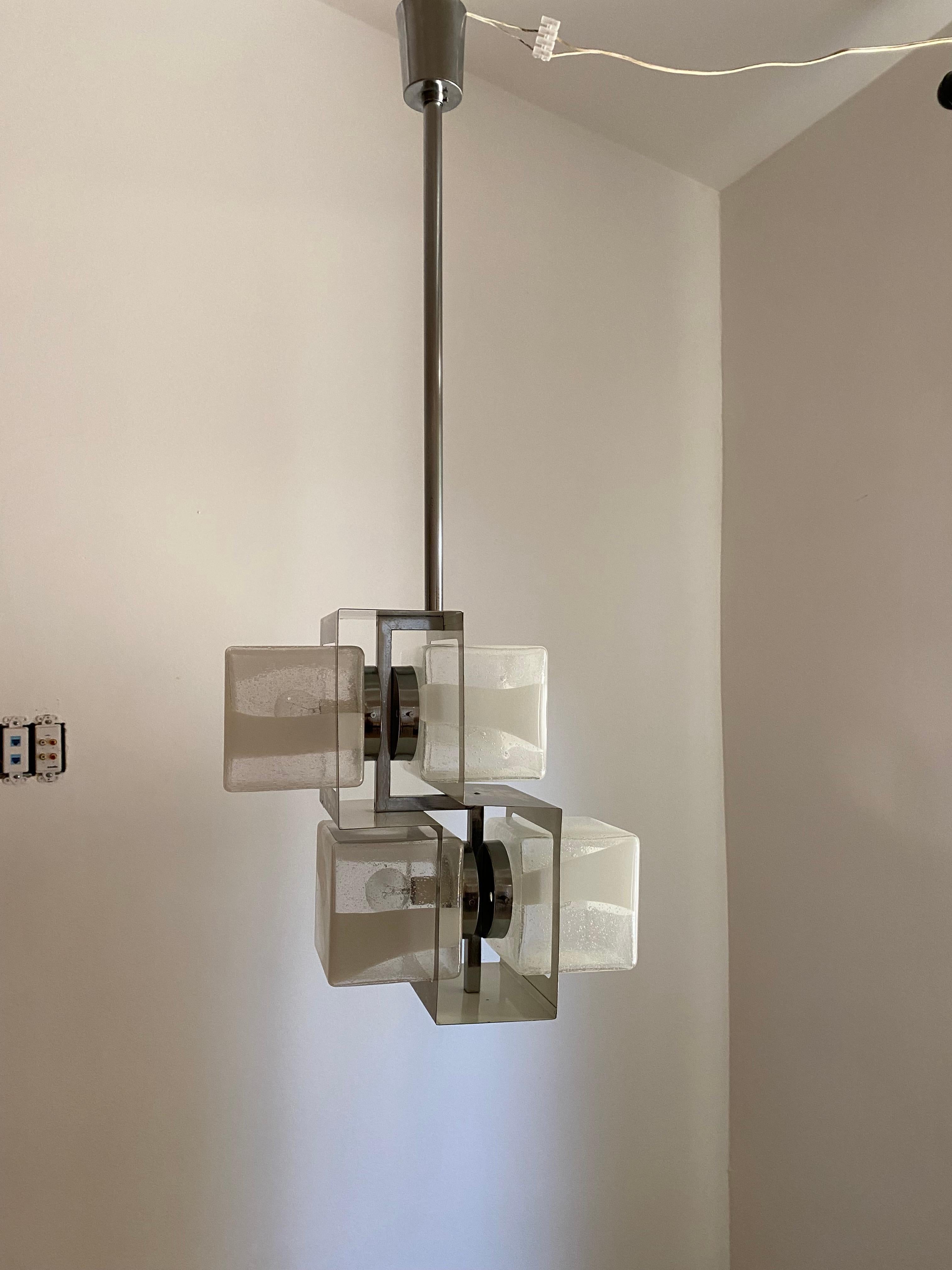 Lampadario Modern Age di Carlo Nason per Mazzega Murano, metà secolo. in vendita 4