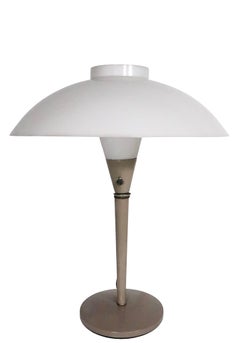 Space Age Mid Century Saucer Table Lamp by Gerald Thurston for Lightolier 1970s