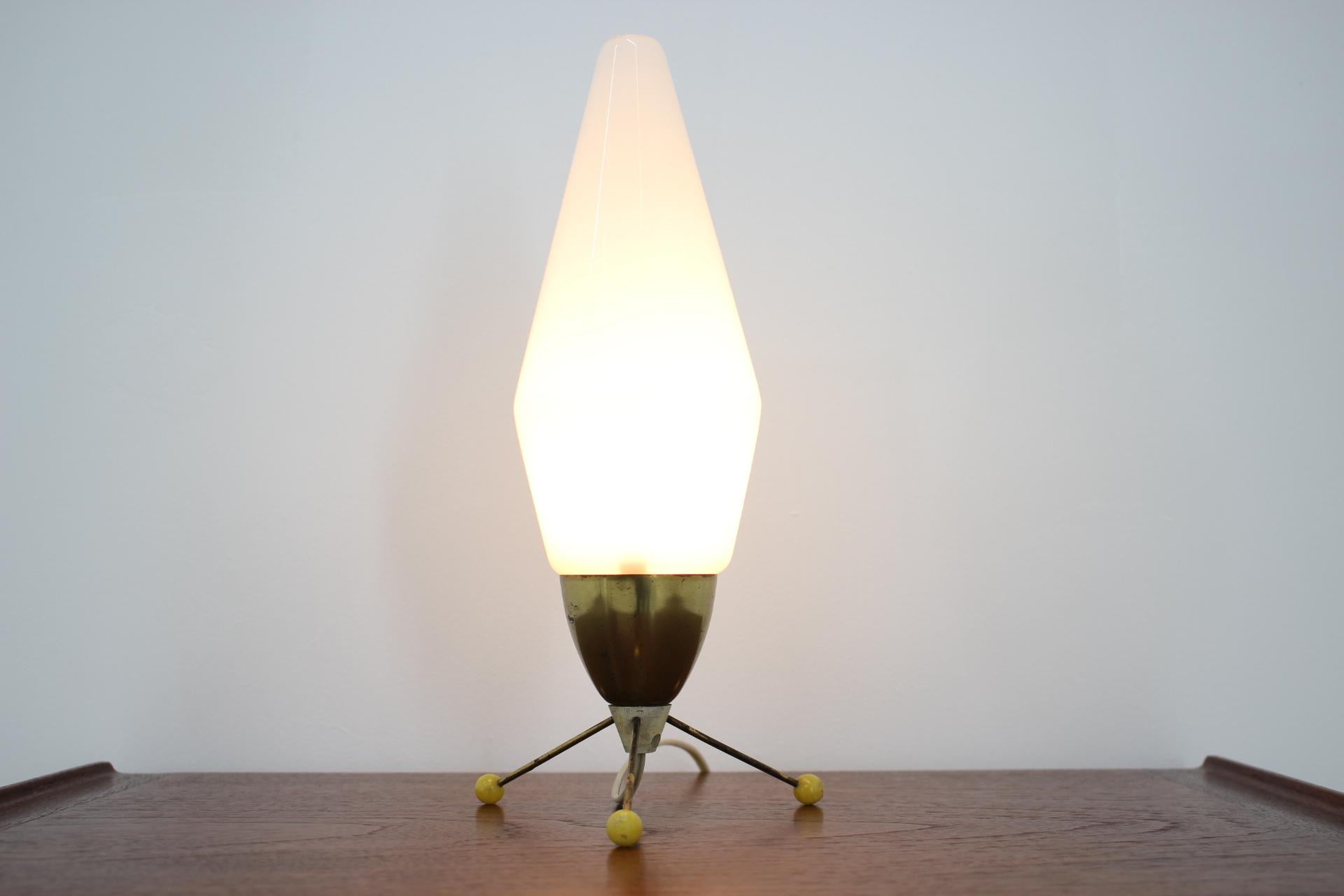 - Czechoslovakia, 1960s
- Made of glass, metal
- Good original condition with patina.

  
