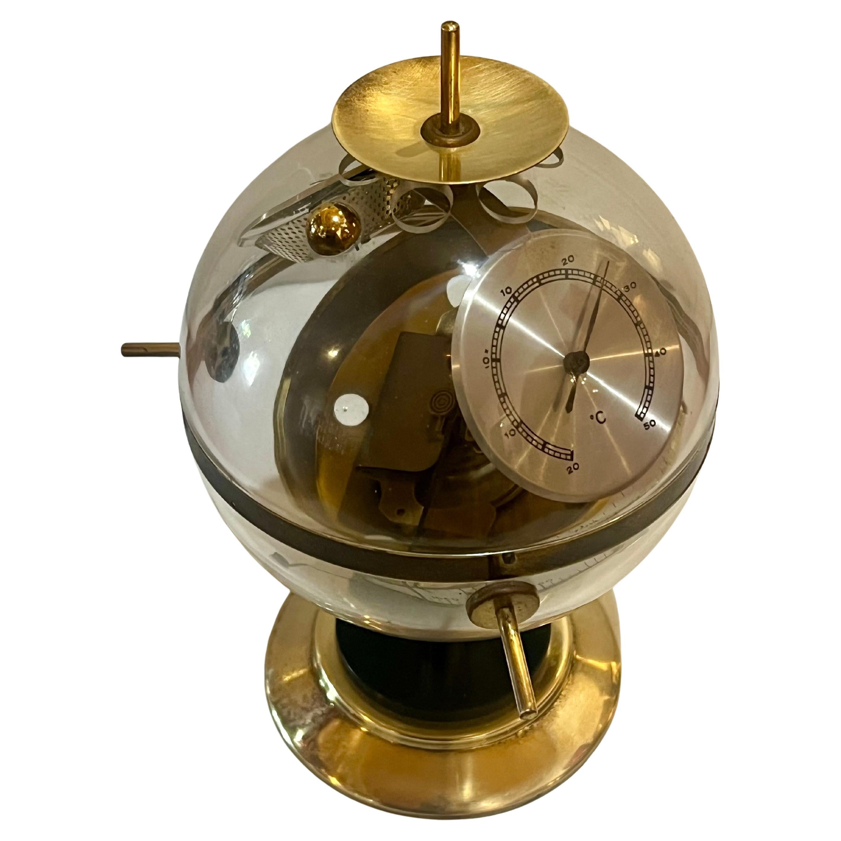 Space Age Mid Century West Germany Sputnik Weather Station Desk Top Barometer For Sale 1