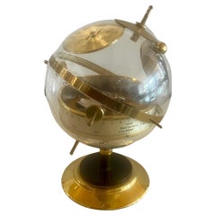 Vintage Space Age Mid Century West Germany Sputnik Weather Station Desk Top Barometer