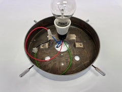 Space age Midcentury Hotel Design Ceiling Lamp, Flushmount, 1970s-Czechoslovakia