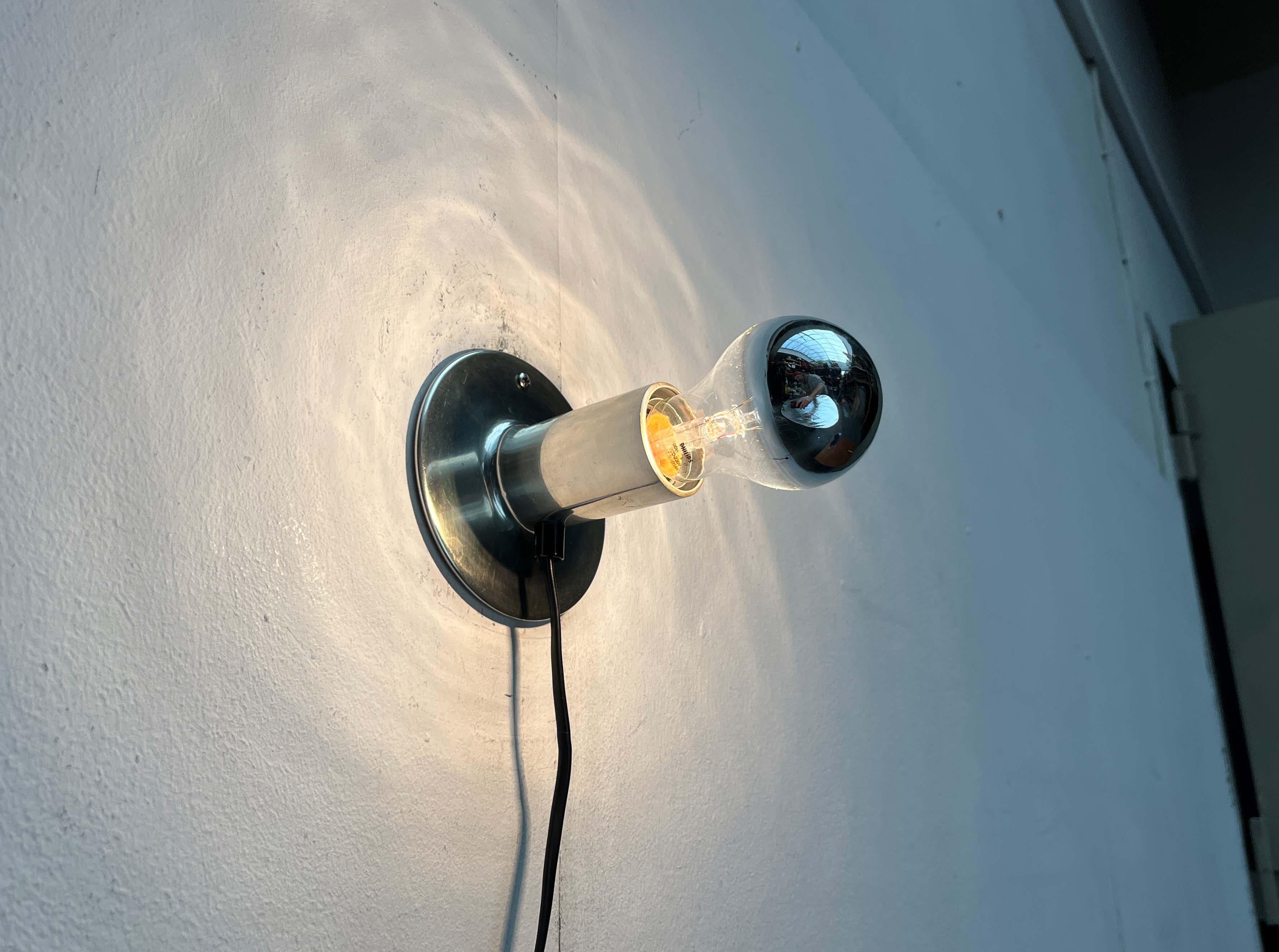 German Space Age Minimalist Table or Wall Lamp, 1960s For Sale