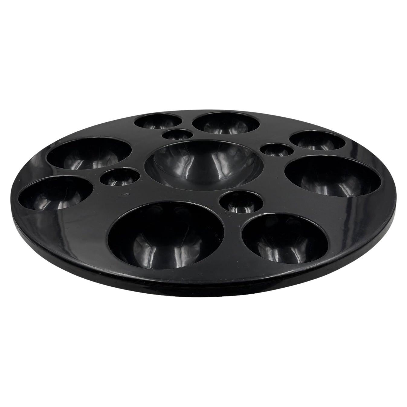 Centre de table noir "Something Else" de l'ère spatiale, Mariotti bros. Asea, Italie 70 en vente