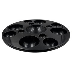 Centre de table noir "Something Else" de l'ère spatiale, Mariotti bros. Asea, Italie 70