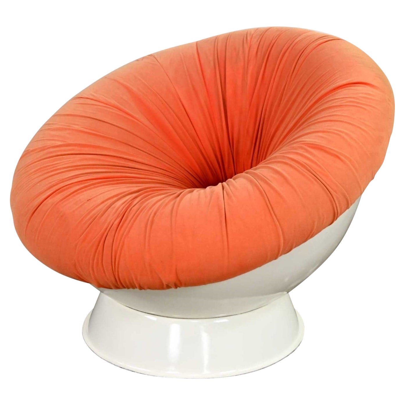 Chaise Girasole de style Space Age Mod en fibre de verre blanche Luciano Frigerio