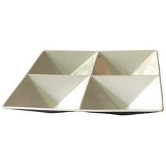 Space Age Modern iittala Lokerovati White Serving Plate Kaj Frank Arabia Finland