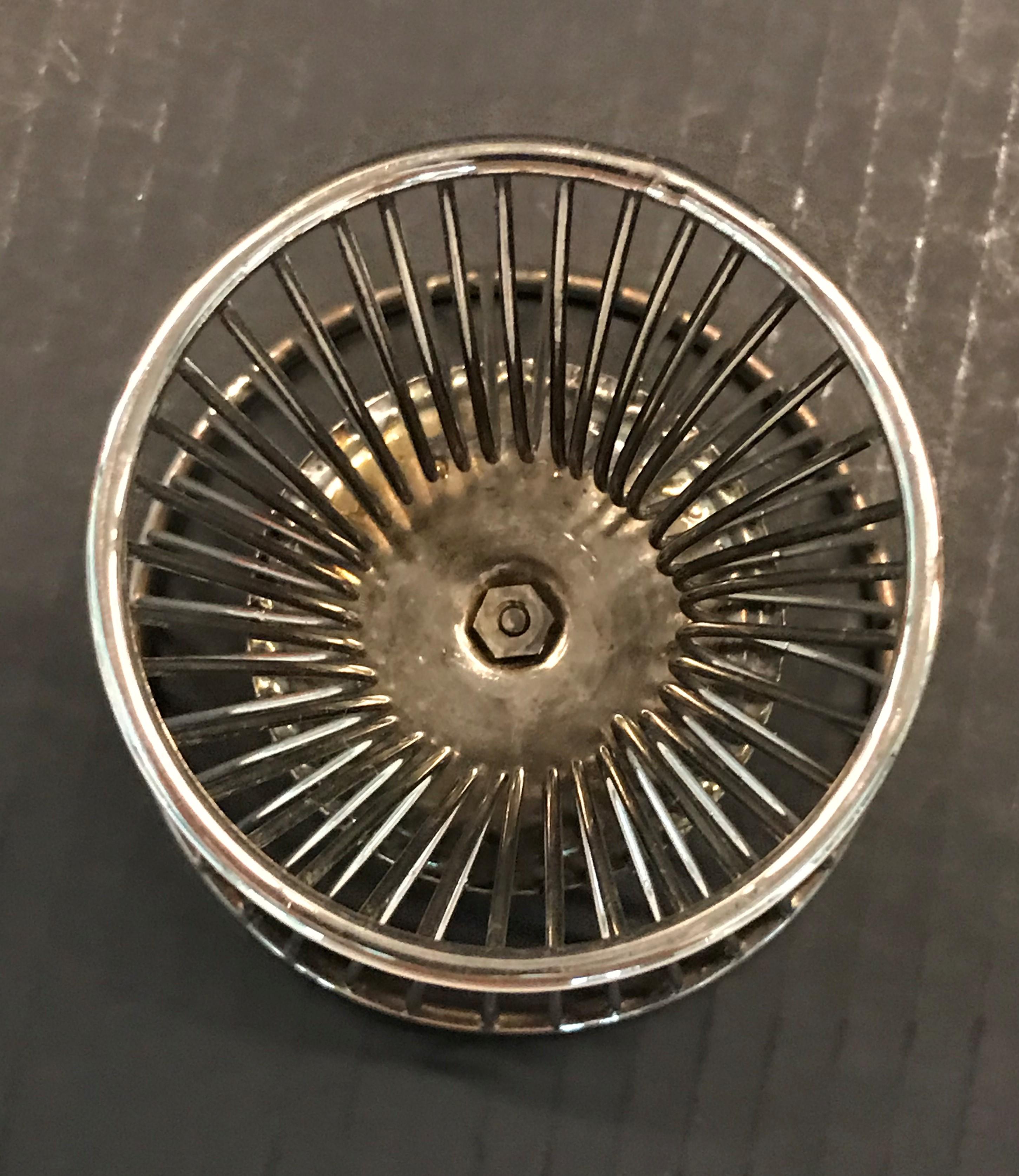 Mid-20th Century Space Age Modern Style of Warren Platner Pair Silver Plated Candleholders, 1960s