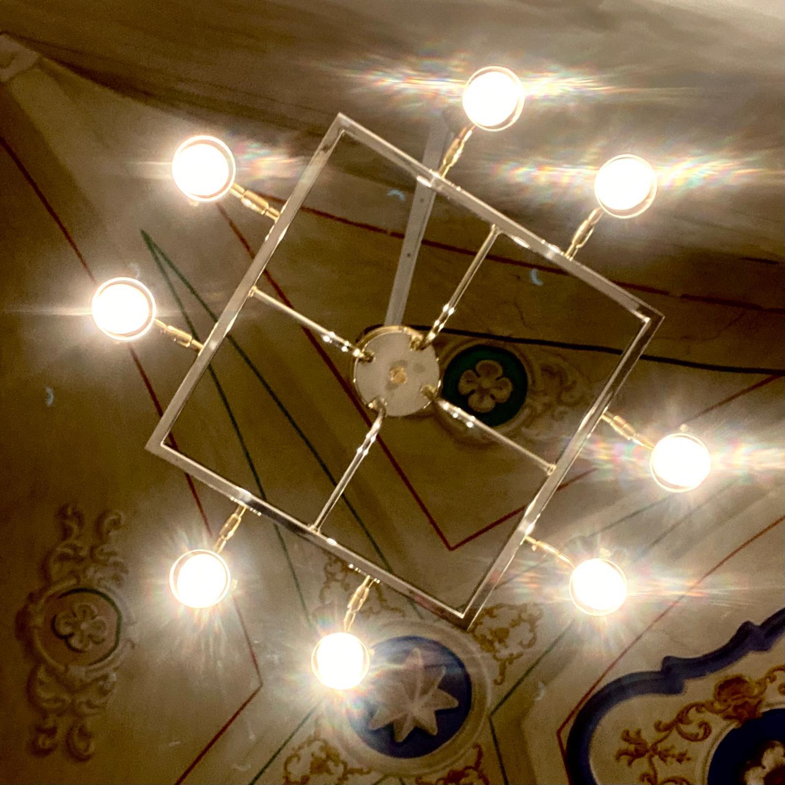 Lampada da soffitto a più luci A Space AGE nello stile di Stilnovo,  Italia anni '70 in vendita 7