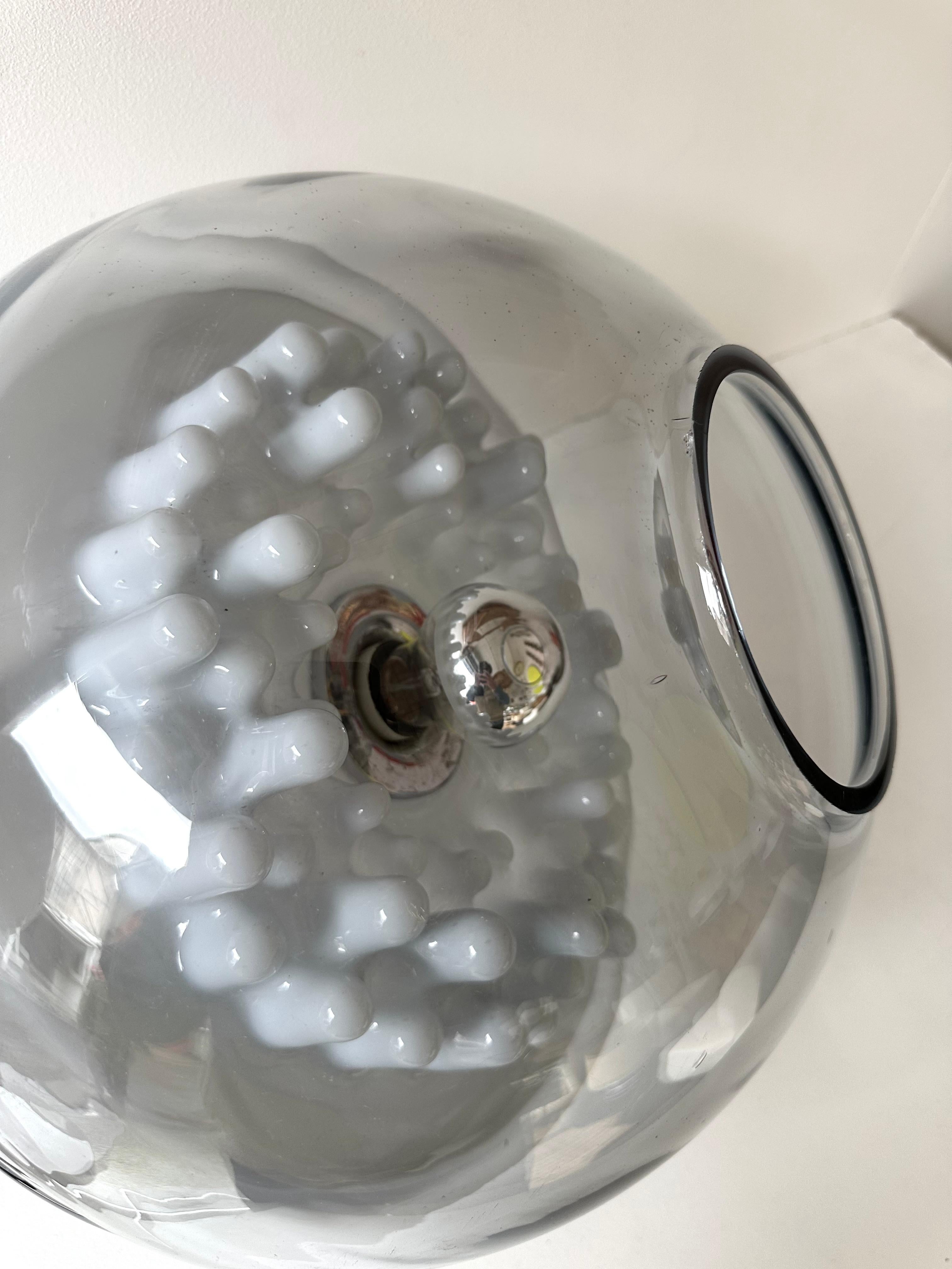 italien Lampe de Murano en verre et lucite de l'ère spatiale par Leucos, Italie, 1970 en vente
