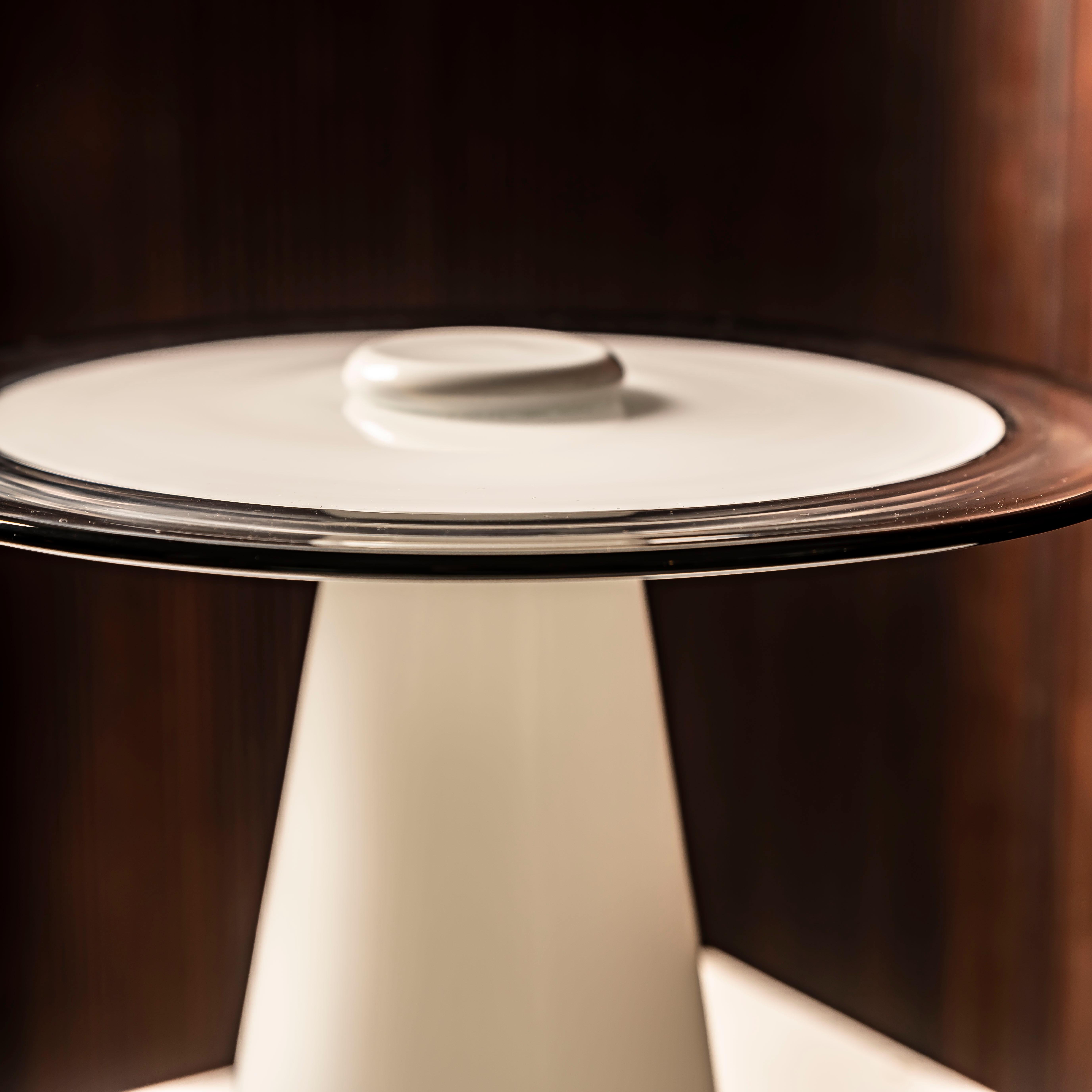italien Lampe de table en verre de Murano de l'ère spatiale, 1970 en vente