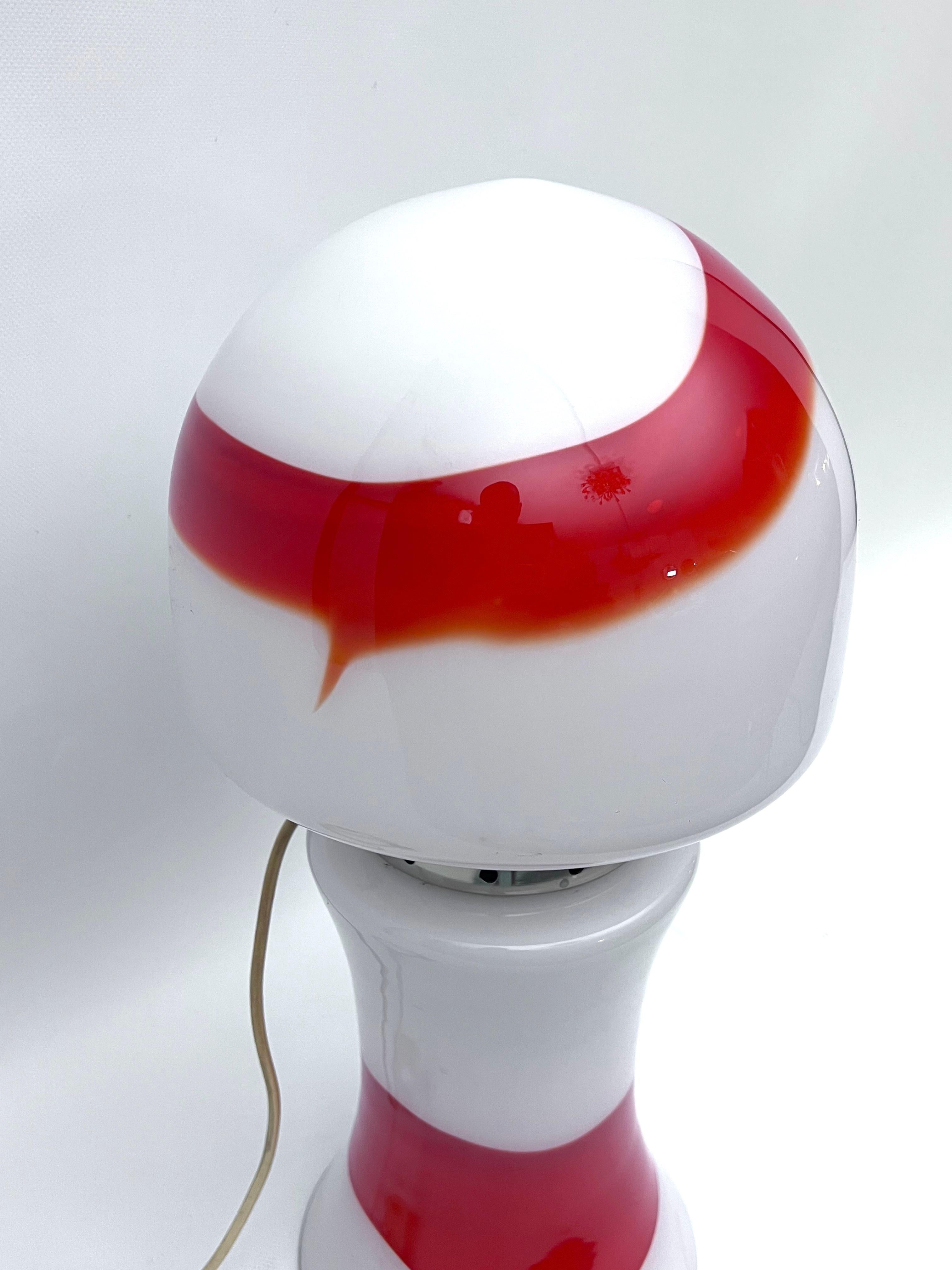 Murano Glass Space age Murano glass table lamp by Mazzega. Italy 1970s For Sale