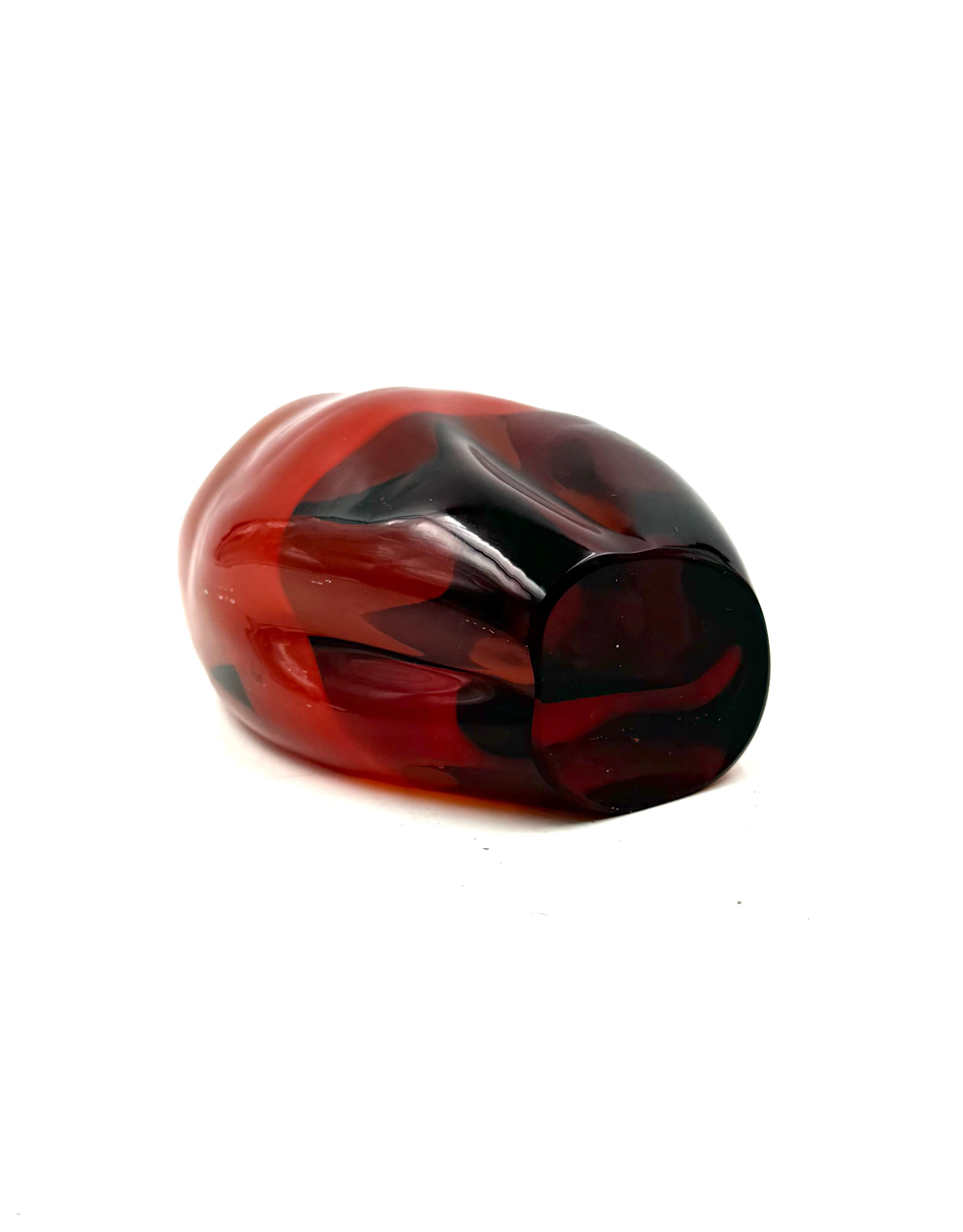 Space age Murano orange glass presse-papier, Italy 1960s in vendita 2
