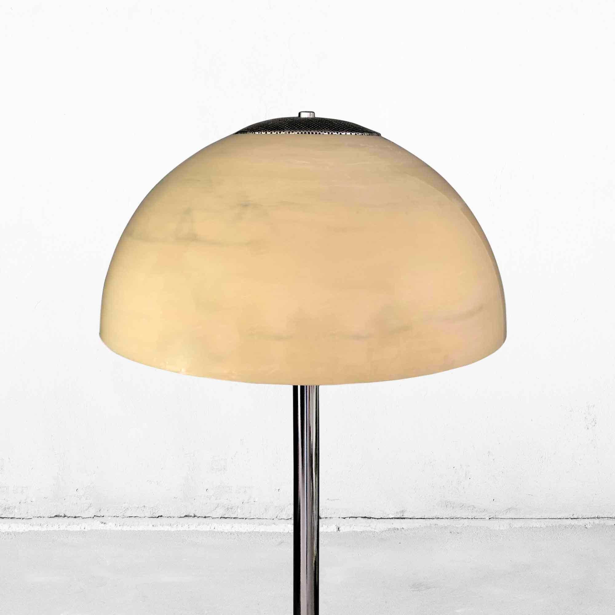 Post-Modern Space-Age Mushroom Floor Lamp with Marble Look