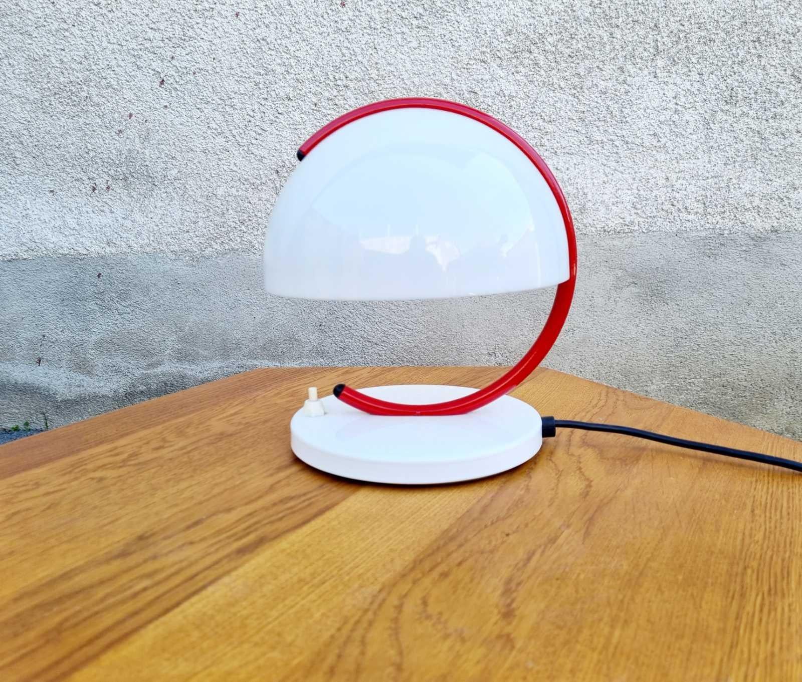 Metal Space Age Mushroom Table Lamp Designed by Luigi Massoni for Guzzini, Italy 70s