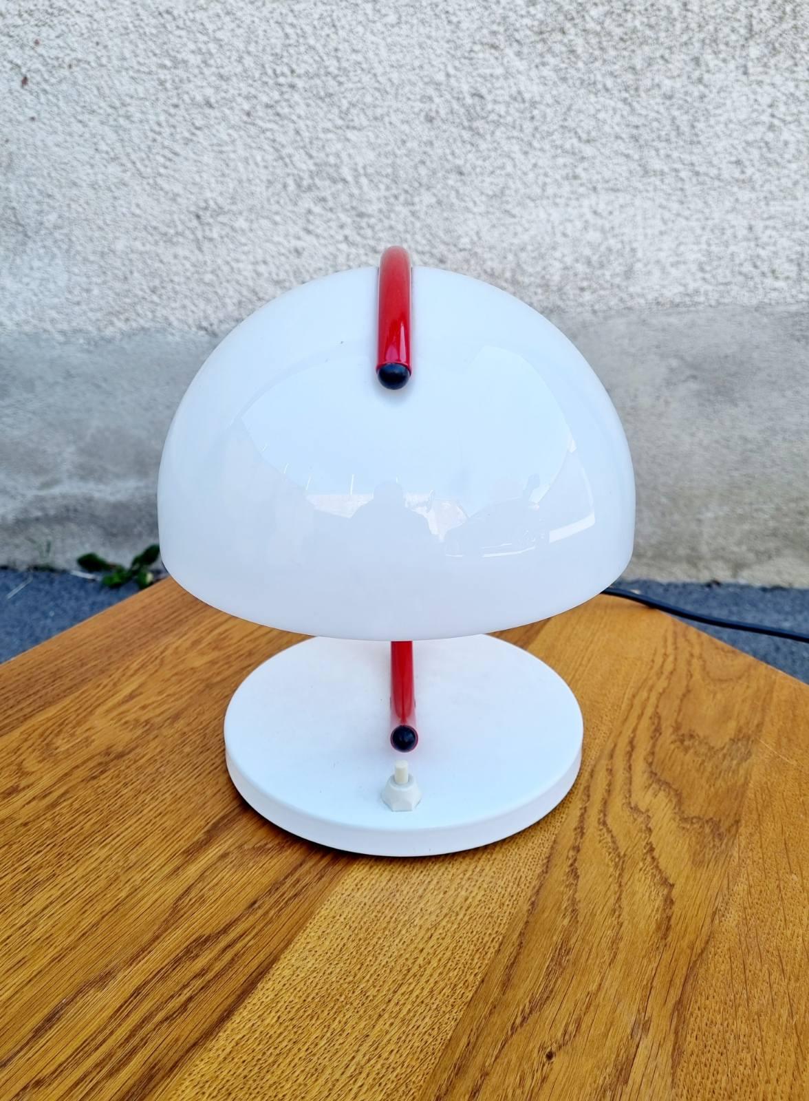 Space Age Mushroom Table Lamp Designed by Luigi Massoni for Guzzini, Italy 70s 2