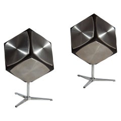 Vintage Space Age Music Cube Speaker Boxes, Set of Two designed by Grundig, Germany