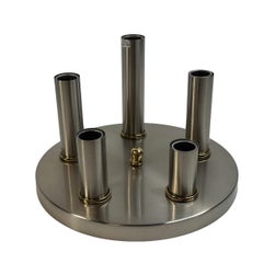 Empotrable de níquel cepillado Space Age de Soelken Leuchten, Alemania, años 70