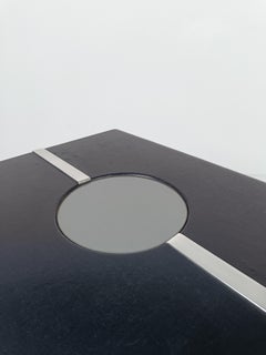 Space Age Night Stands in the style of Luigi Massoni in Chrome & Leather, 70s