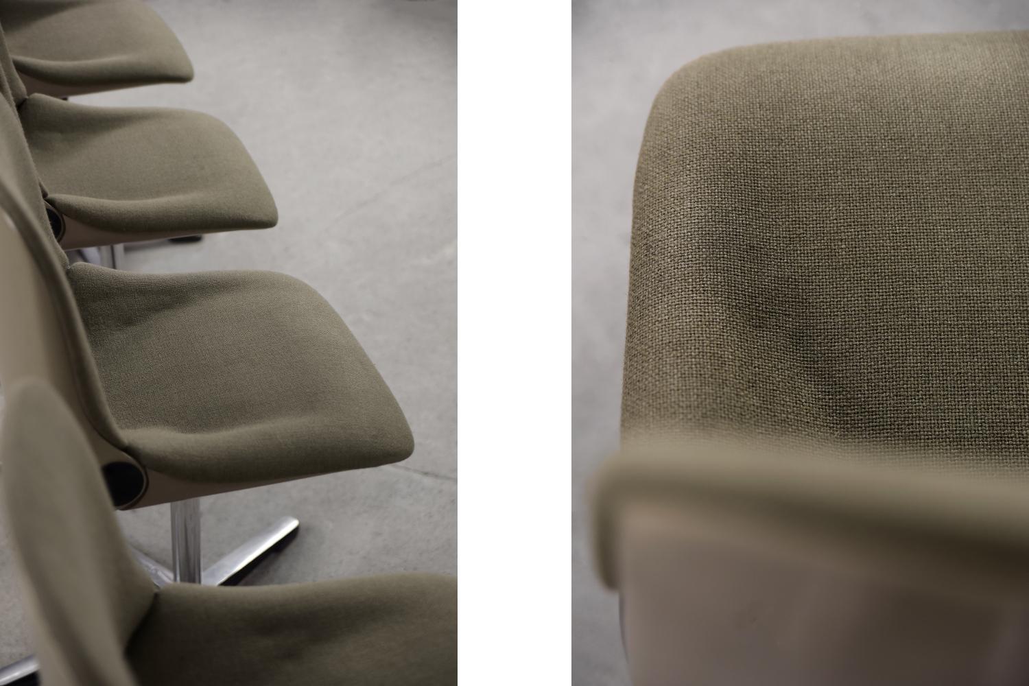 Chaises de bureau 232 de l'ère spatiale de Wilhelm Ritz pour Wilkhahn, 1970, ensemble de 4 pièces 3