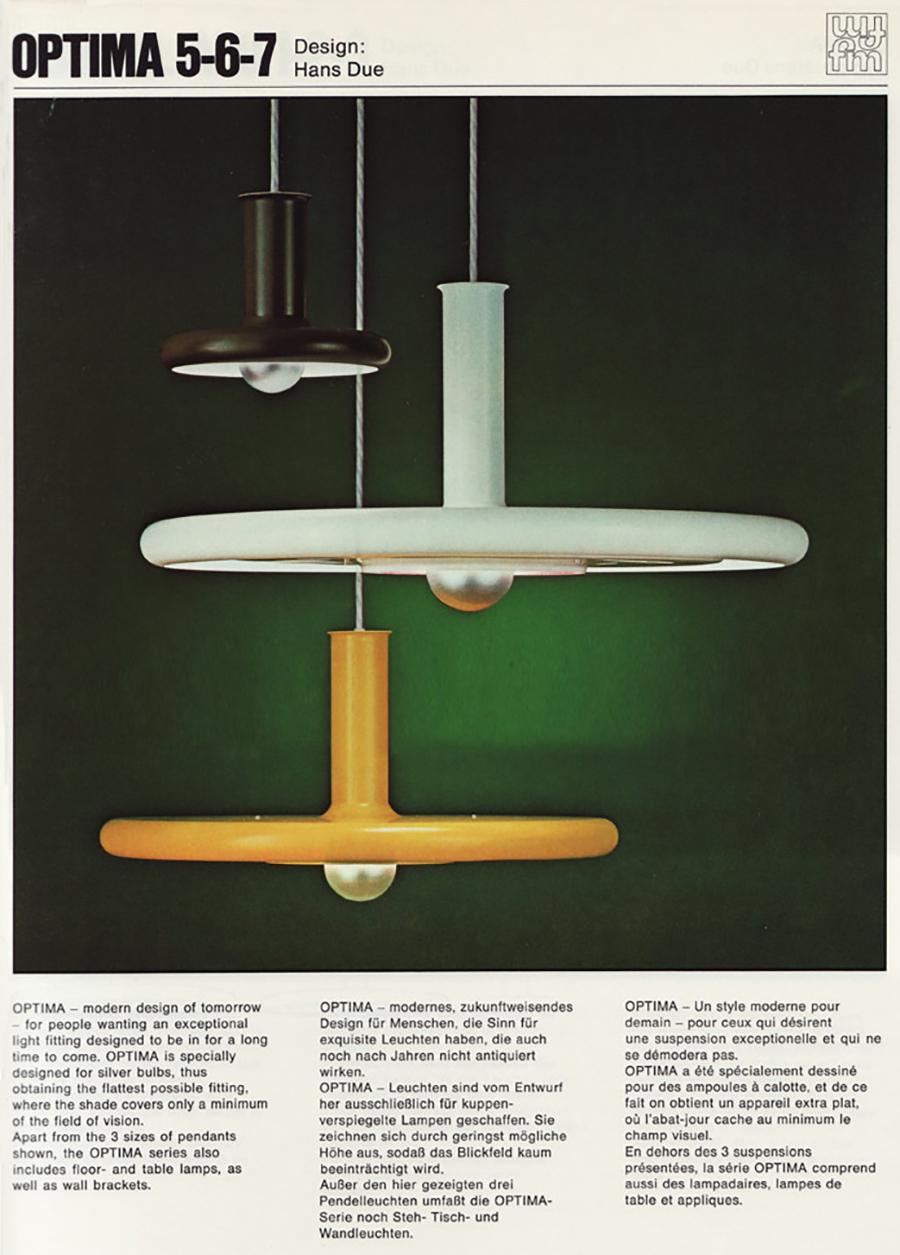 XL Space Age Optima Pendant Lamp in UFO Style by Hans Due Fog & Mørup Denmark 4