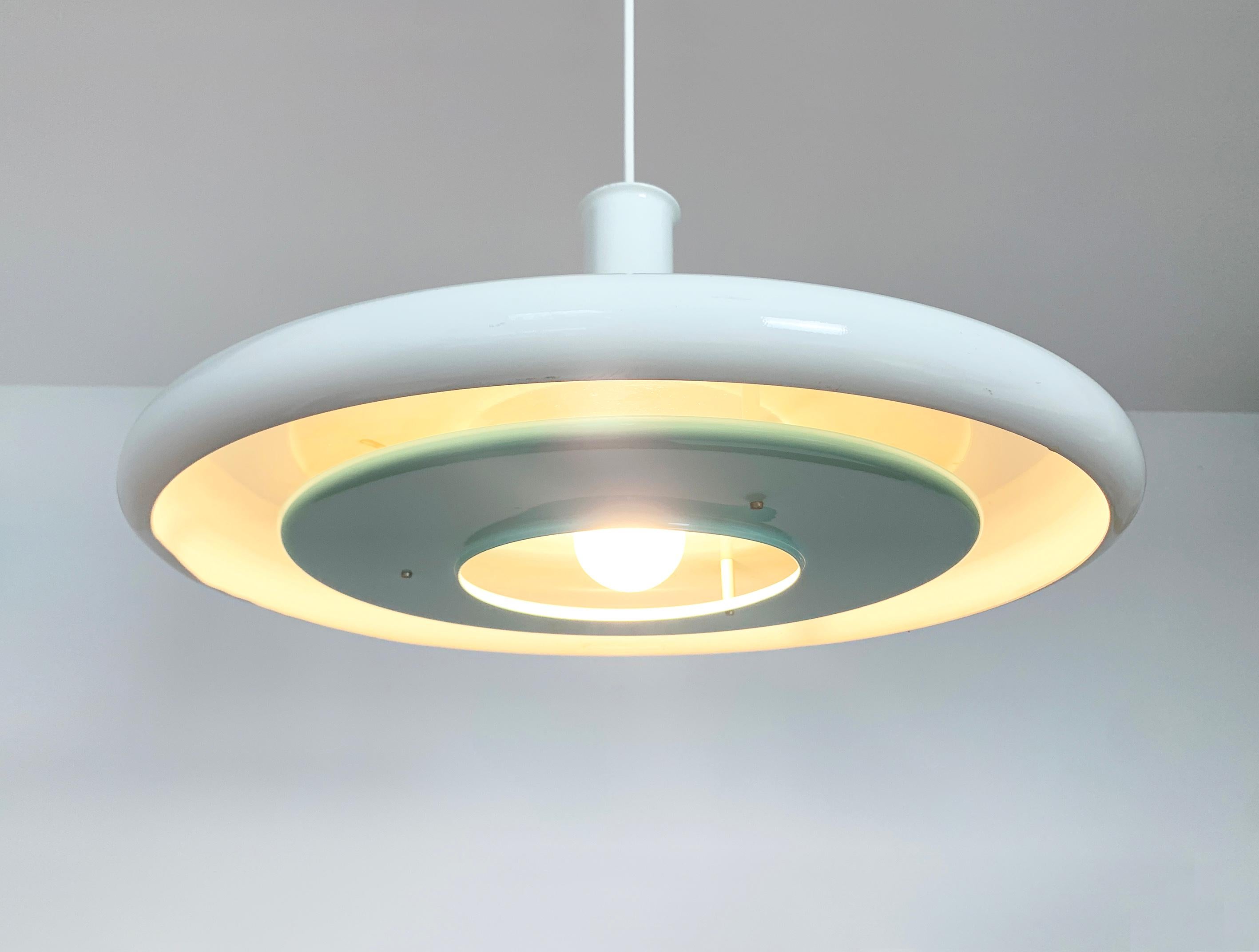 Danish Space Age Optima Pendant Lamp in UFO Style by Hans Due Fog & Mørup Denmark For Sale