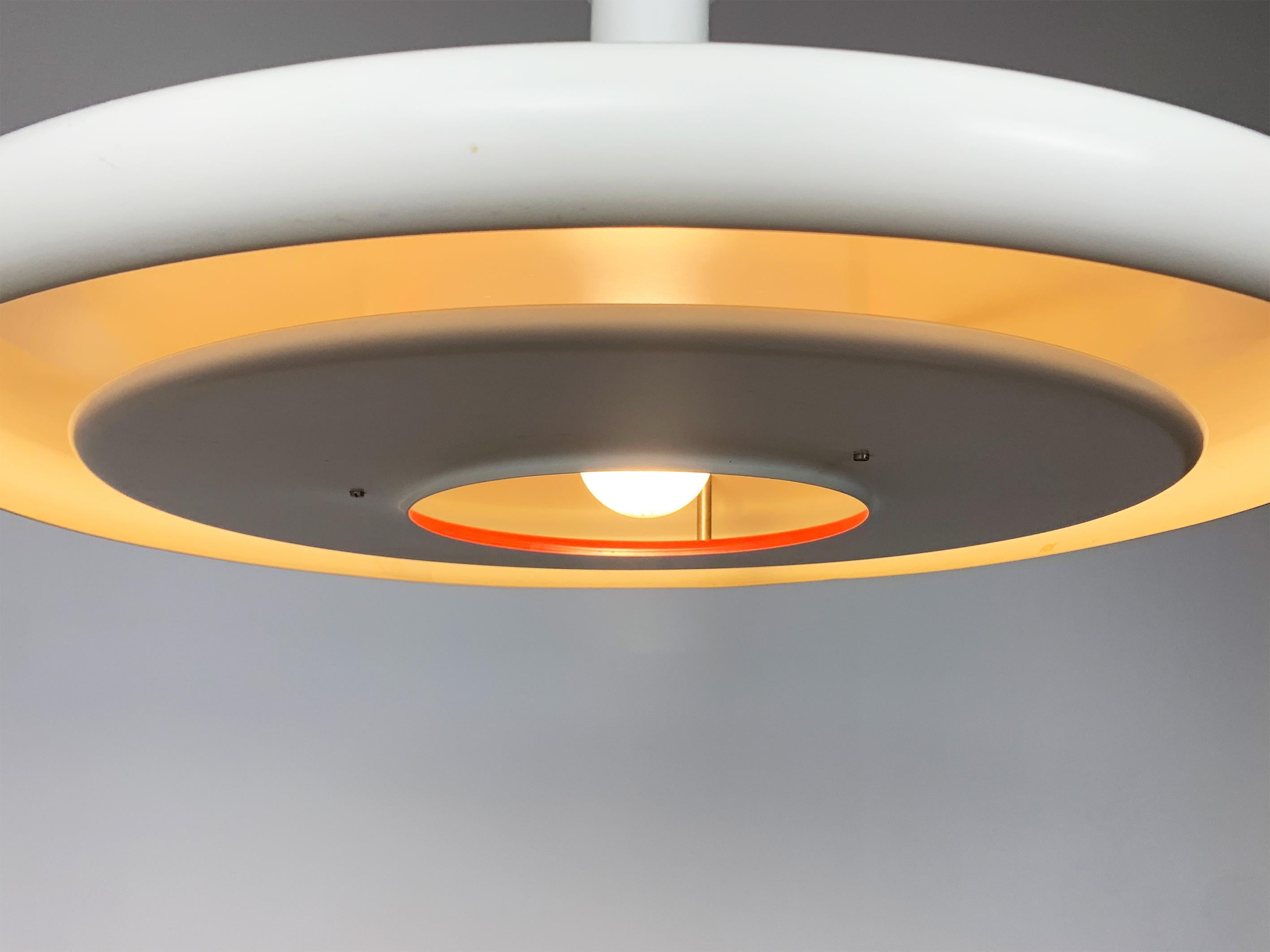 20th Century XL Space Age Optima Pendant Lamp in UFO Style by Hans Due Fog & Mørup Denmark