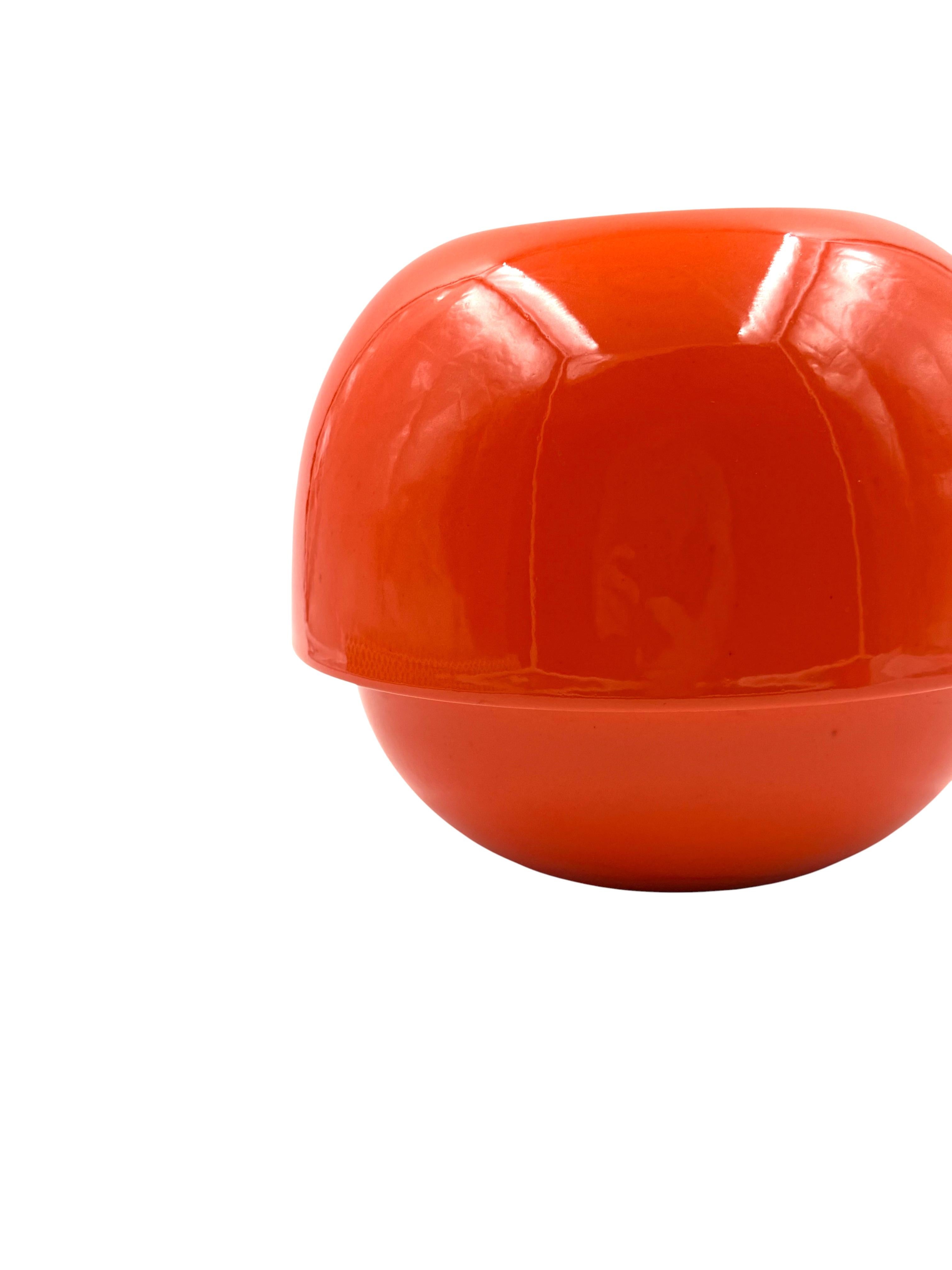 Vase en céramique orange de l'ère spatiale, Sicart Italie vers 1970 en vente 6