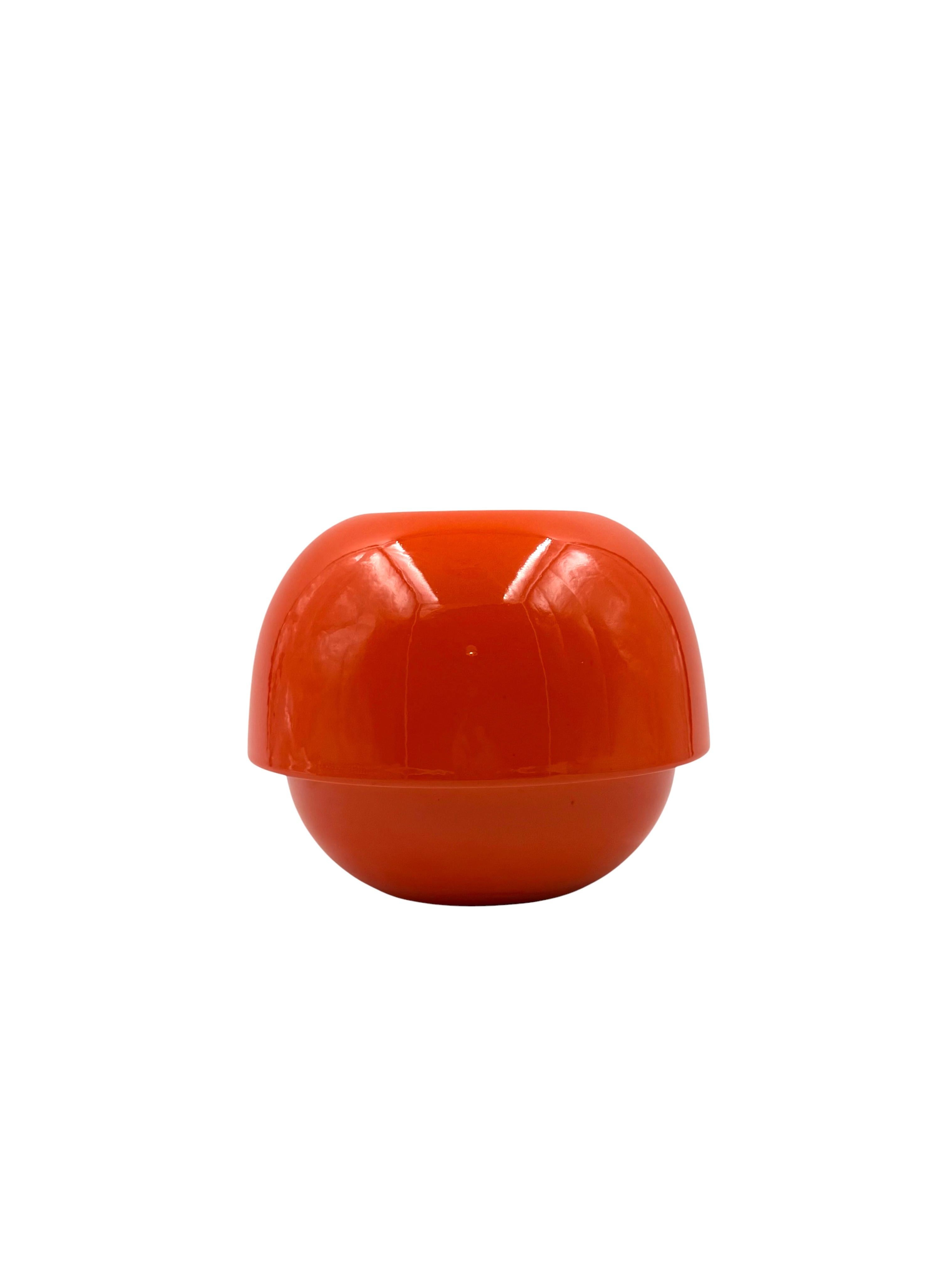 Céramique Vase en céramique orange de l'ère spatiale, Sicart Italie vers 1970 en vente