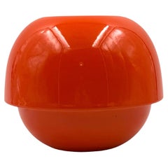 Space age orange ceramic vase, Sicart Italy ca. 1970