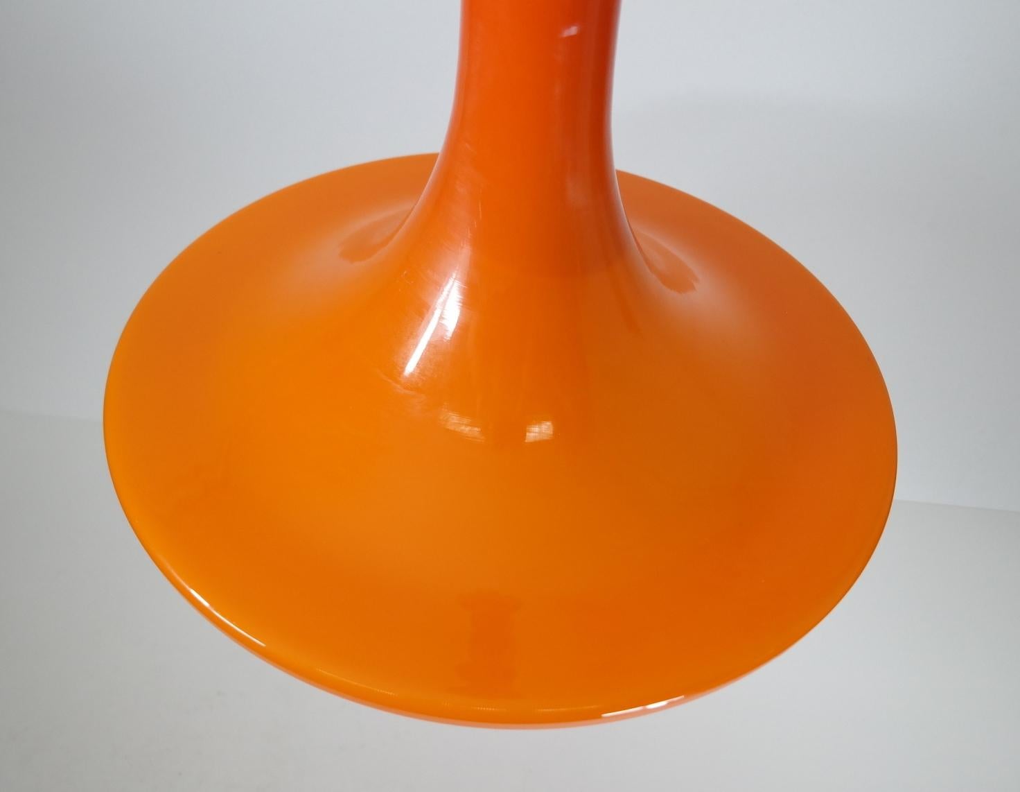 Space Age Orange Glass Chandelier, 1960s In Good Condition In Budapest, HU