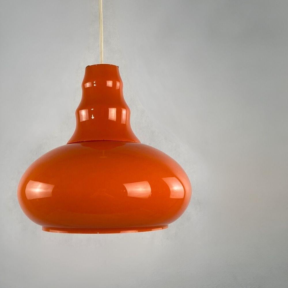 Space Age Space age orange glass funky ceiling lamp For Sale