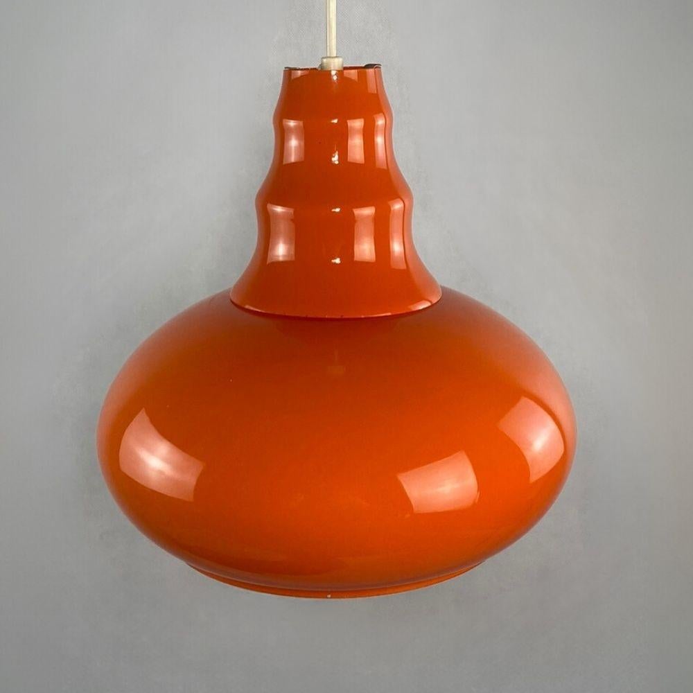 European Space age orange glass funky ceiling lamp For Sale