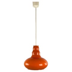 Space age orange glass funky ceiling lamp