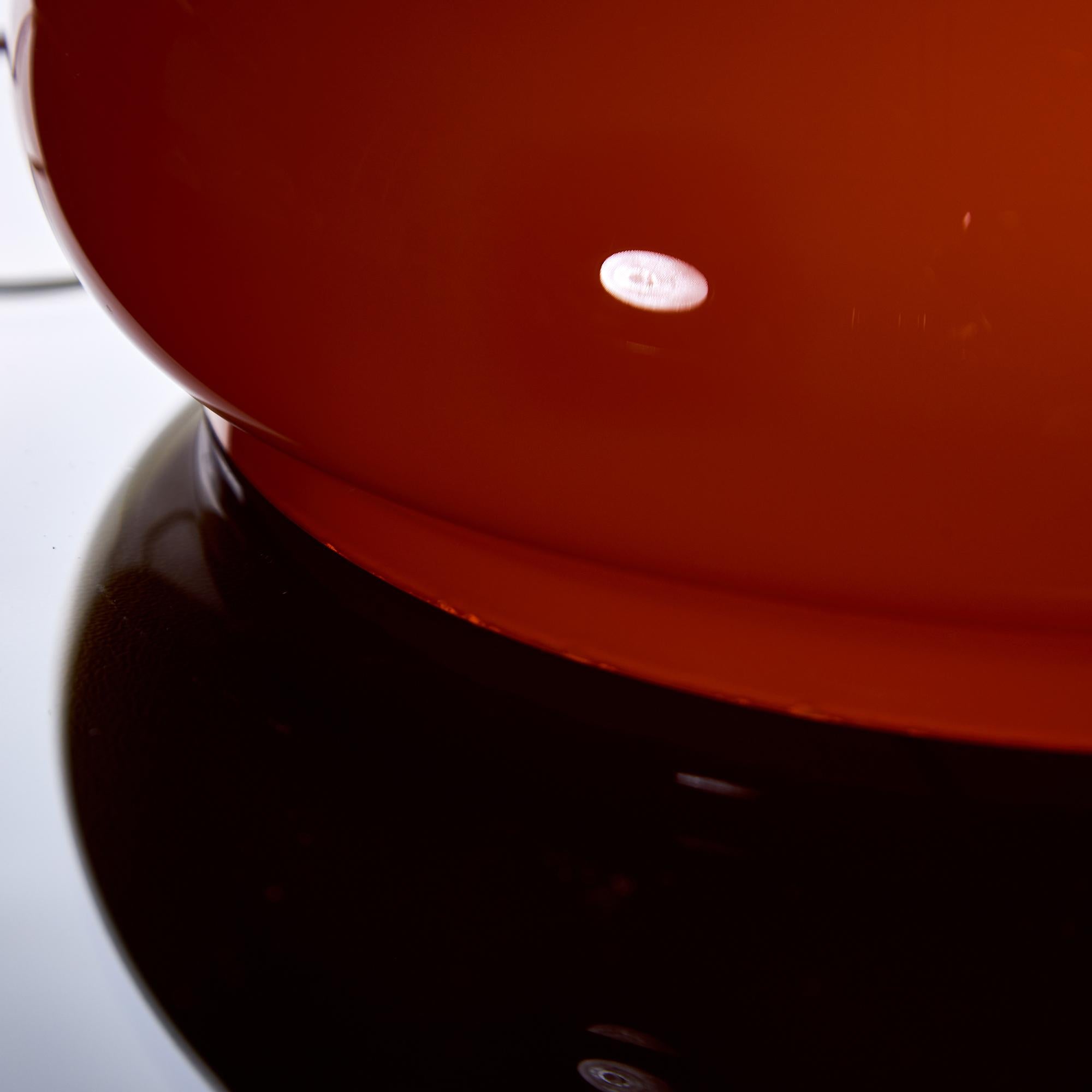 Lampe en verre orange de l'ère spatiale, 1970 en vente 3