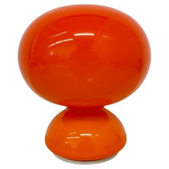 Space age orange glass table lamp , 1970s