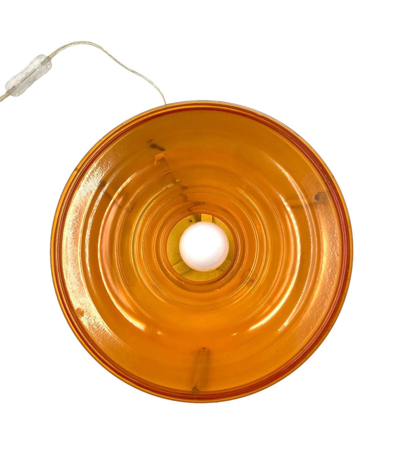 Lampe de table en verre orange de l'ère spatiale, France 1970 en vente 8